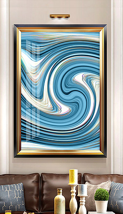 现代简约抽象艺术天空北欧亲轻奢线条装饰画