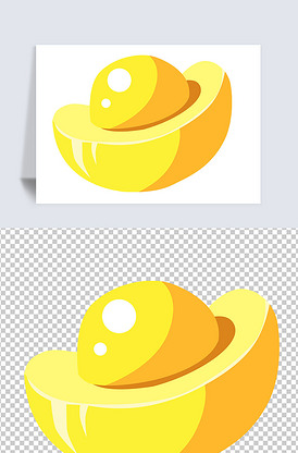 卡通金色银子元宝海报背景免扣png.