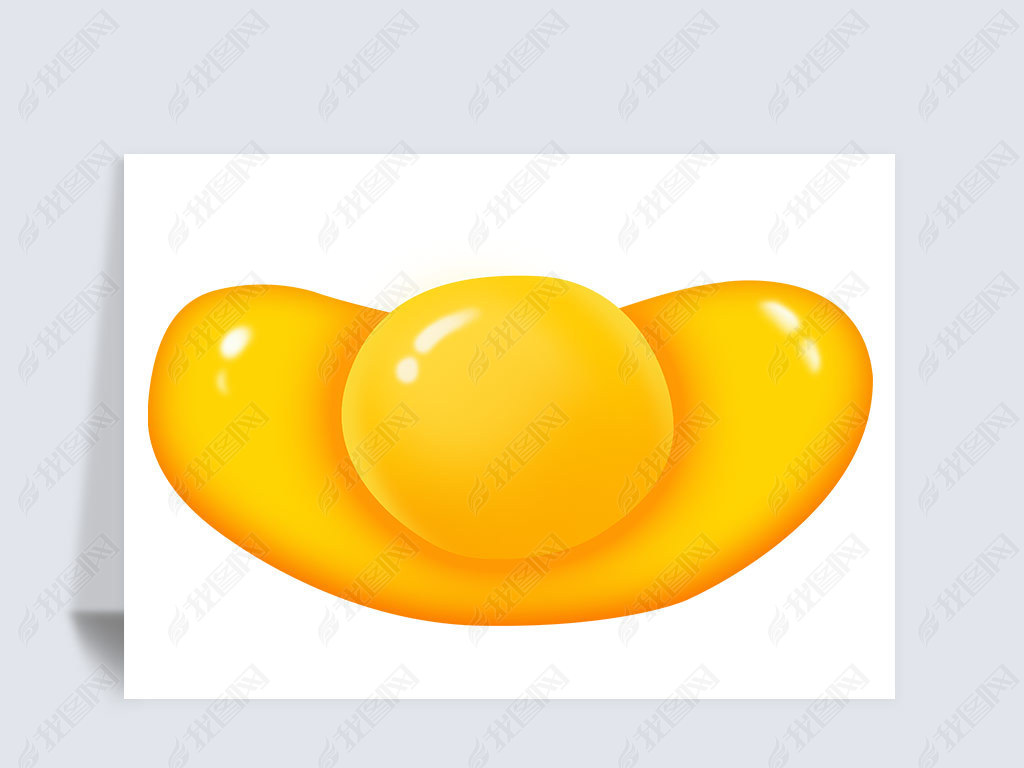 卡通金色银子元宝海报背景免扣png素材