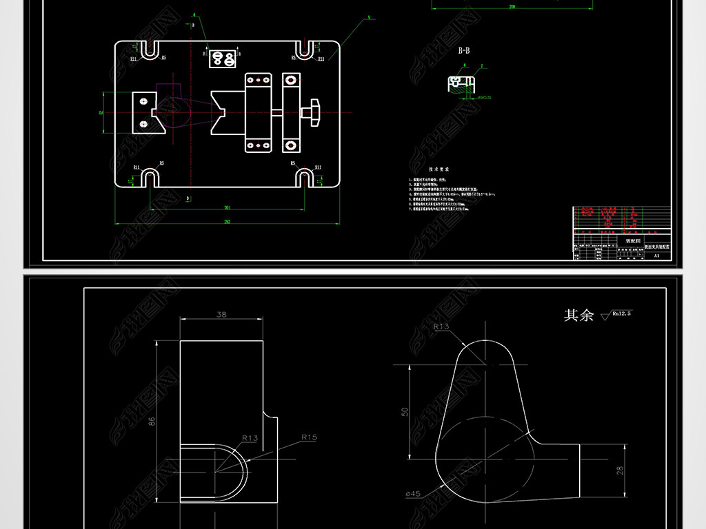 CADֱ831015ӹռϳ45mm͹̨ϳо