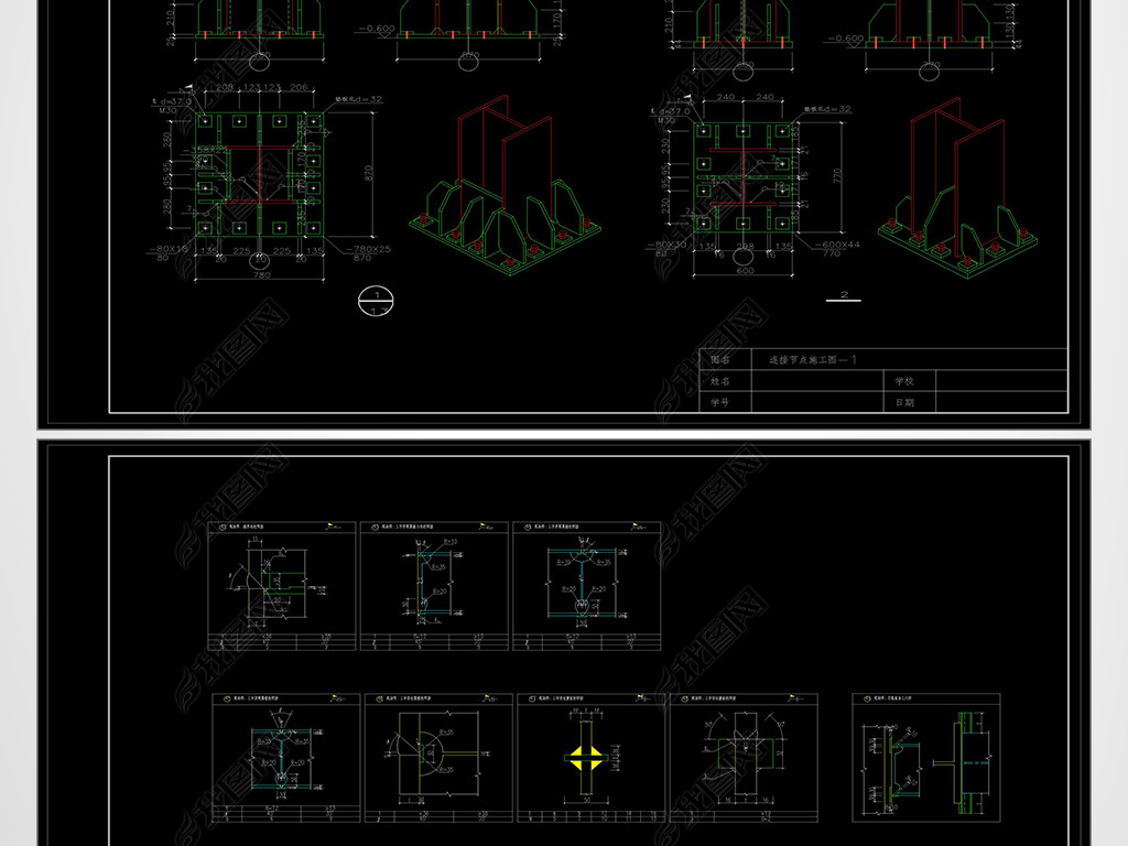 CAD-8ֽṹסլ¥顢ֽṹͼ