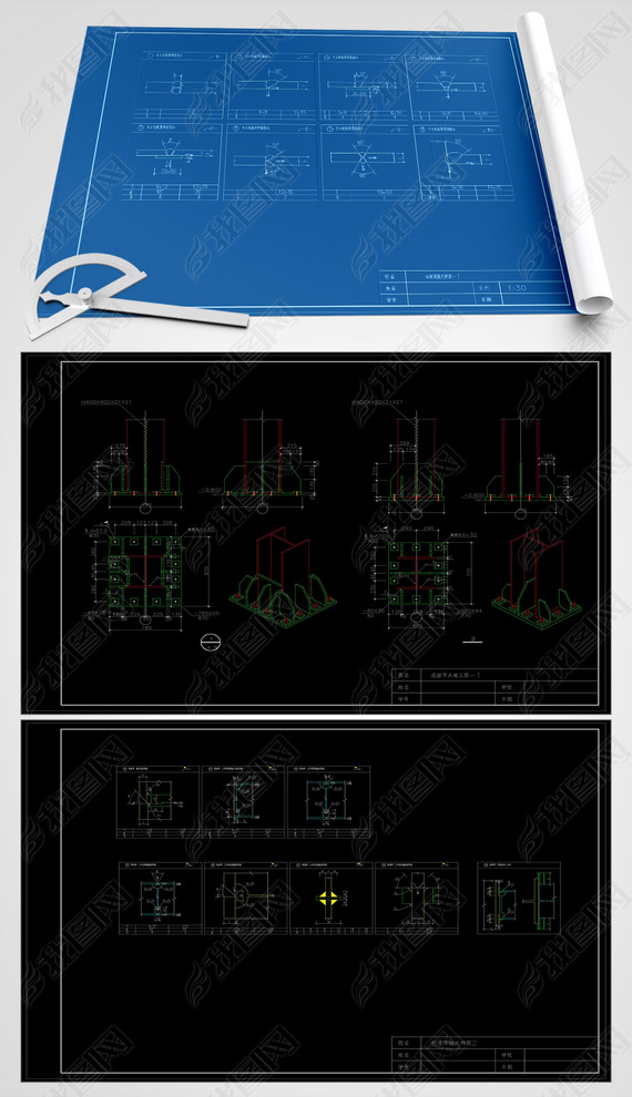 CAD-8ֽṹסլ¥顢ֽṹͼ