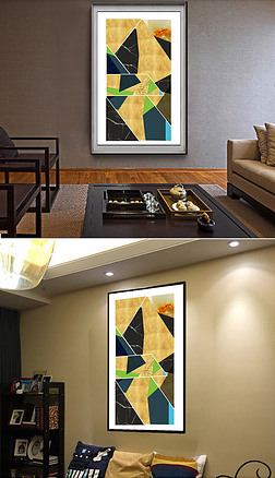 抽象数学装饰画|抽象金箔几何图形数学特长学生书房装饰画