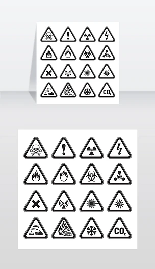 黑色三角形危险警告标志