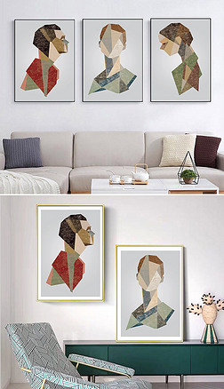 色块人物拼接专题模板-色块人物拼接图片素材下载-我图网