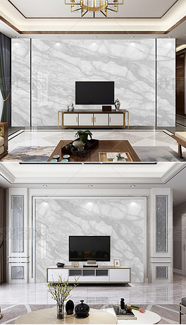 现代简约大气高级灰石纹浅灰大理石纹背景墙