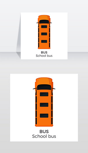 概念和信息图形设计的公共交通工具插图校车图标俯视图平面矢量插图