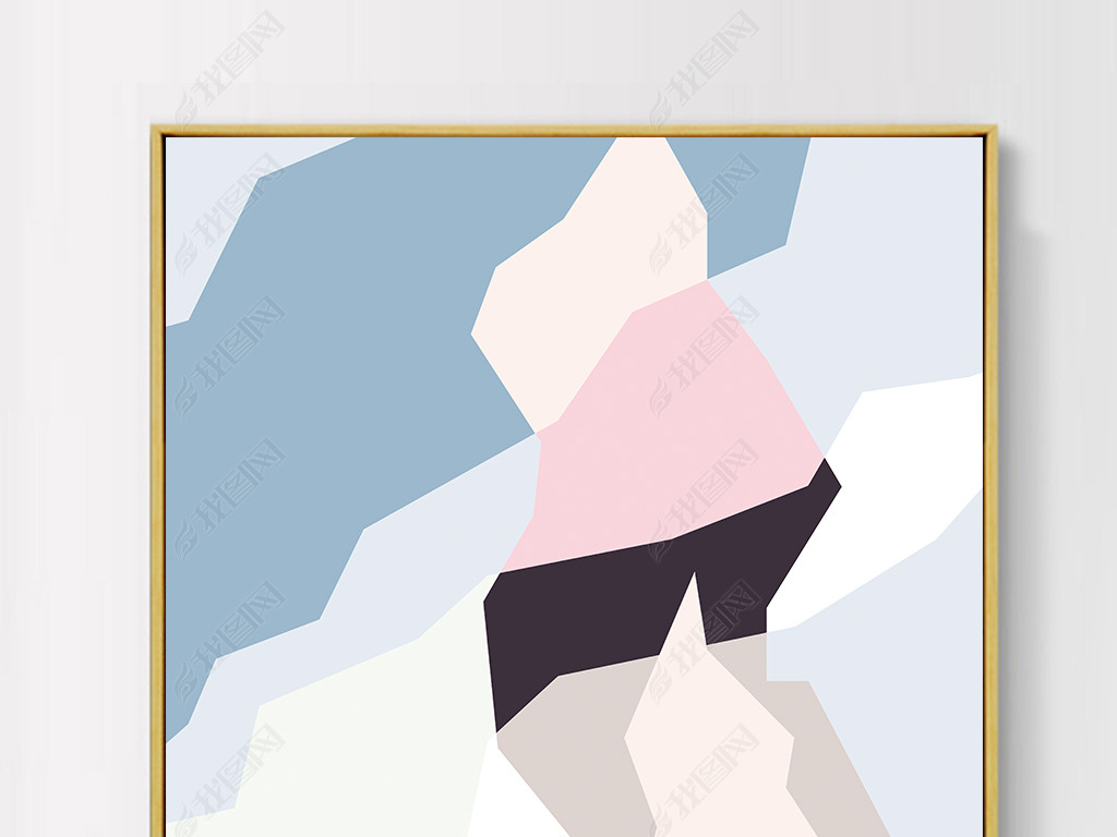 原创原创现代简约抽象色块轻奢晶瓷画客厅装饰画版权可商用