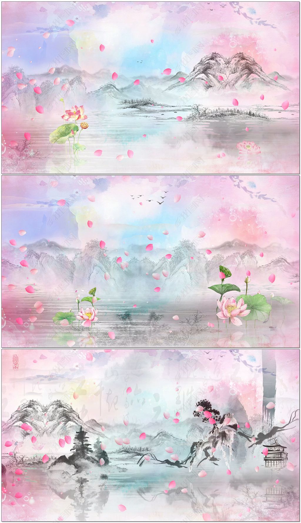 梦里水乡中国风唯美古典舞蹈LED背景视频