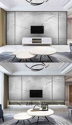 高清黑白灰石根大板背景墙