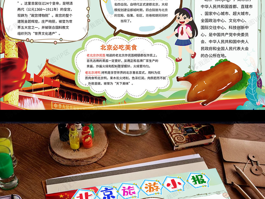 我爱北京小报暑假旅游家乡手抄电子小报下载-编号26530968-暑假旅游手