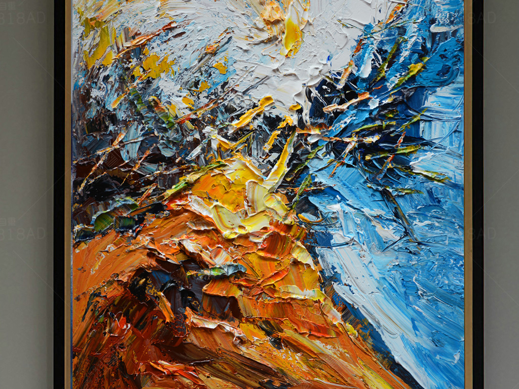 高清立体抽象油画艺术玄关一千两百零三十一