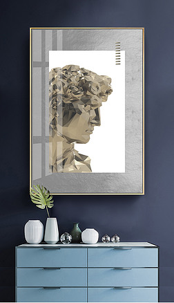 现代简约立体石膏抽象艺术玄关客厅装饰画