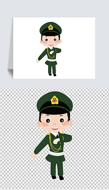 八一建军节军人陆军仪仗队齐步走免扣png素材