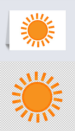 光芒四射太阳卡通免扣元素