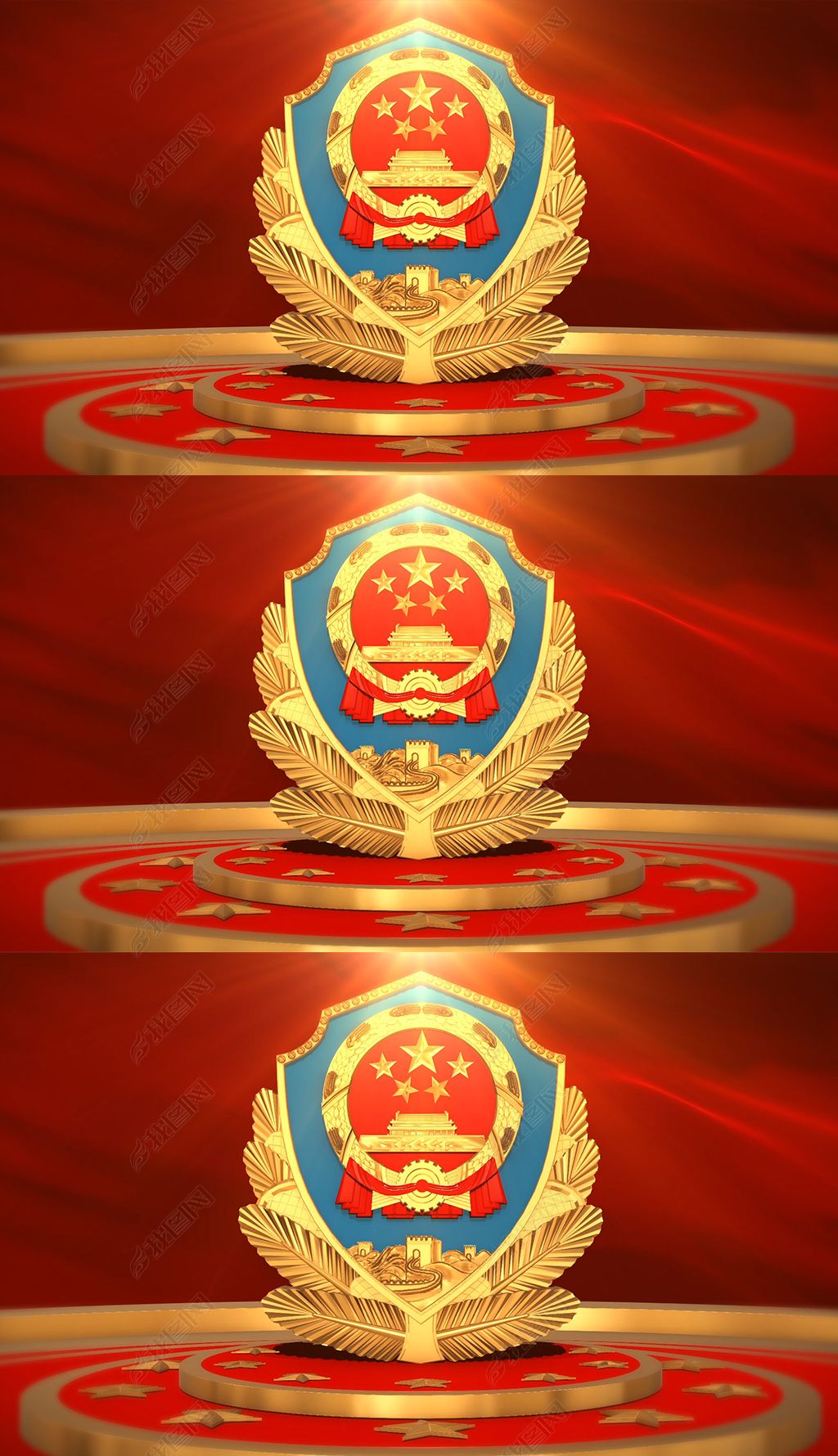 公安警察警徽背景视频【无缝循环】02视频素材下载-我图网