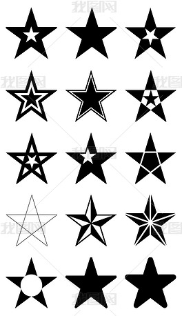 五个五角星