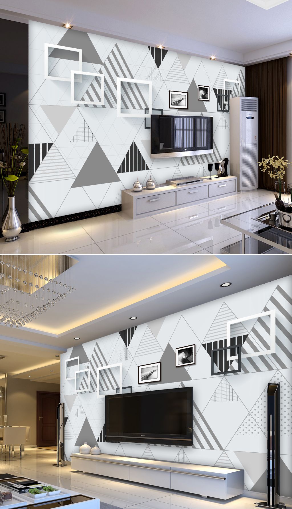 现代简约三角几何背景墙壁画壁纸素材简介我图网提供现代简约三角几何