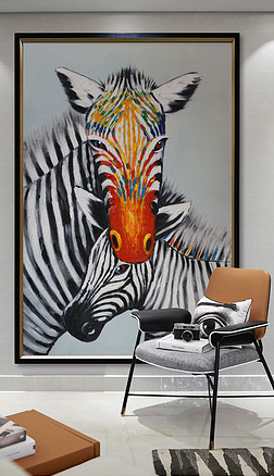 动物斑马抽象艺术油画专题模板-动物斑马抽象艺术油画图片素材下载-我