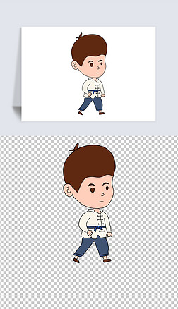 王二小卡通免抠元素|卡通手绘抗日小英雄张嘎王二小雨来缅怀先烈元素