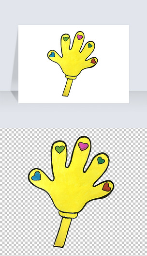 卡通手绘小手png