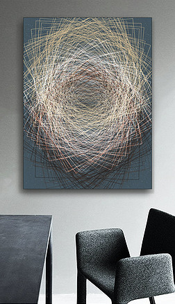 峥嵘岁月唏嘘人生铁丝线条抽象北欧装饰画