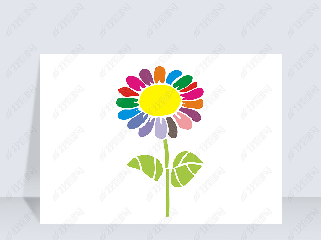 卡通手绘小花png