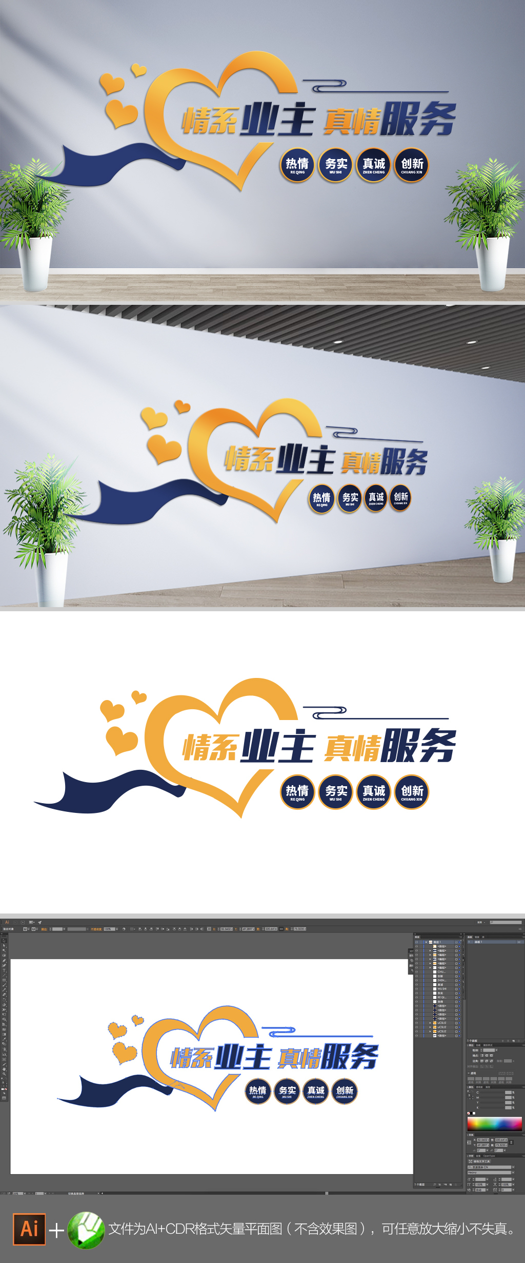 创意物业管理处文化墙
