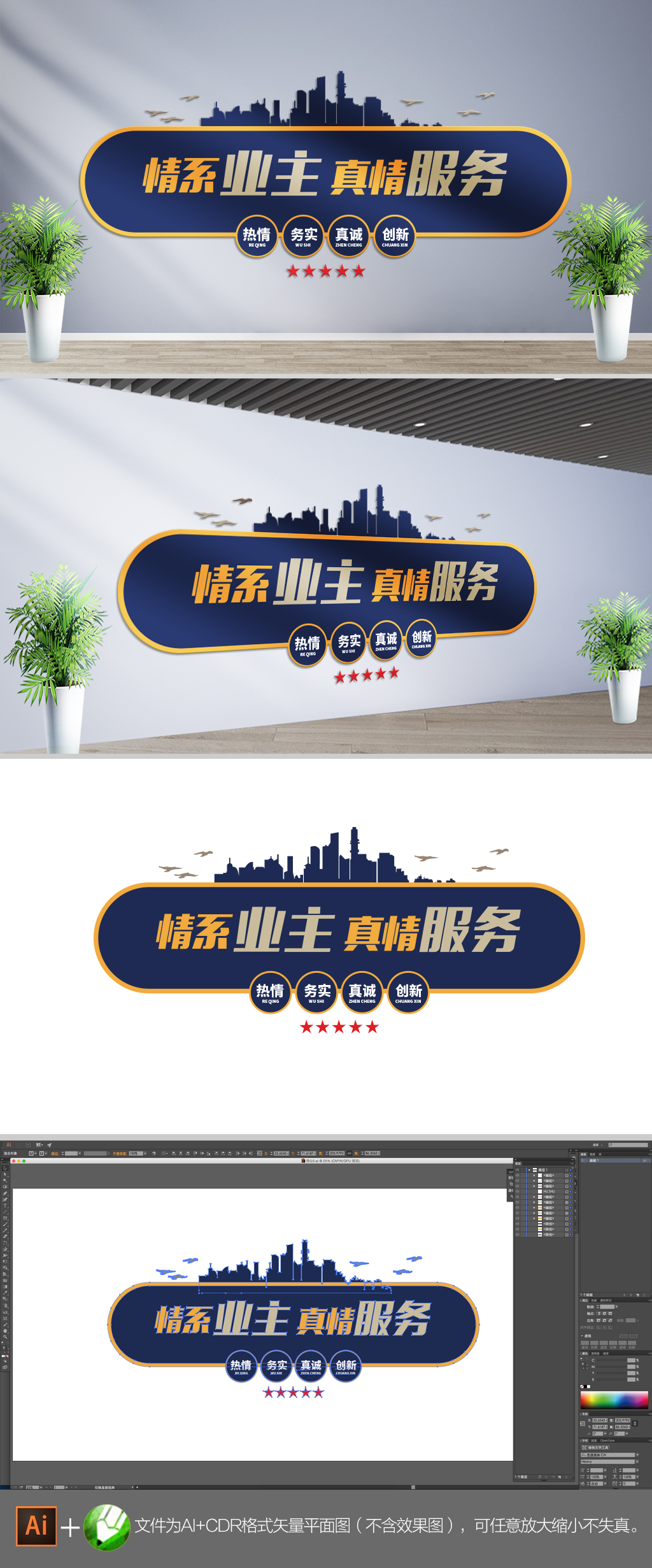 大气物业管理处形象墙