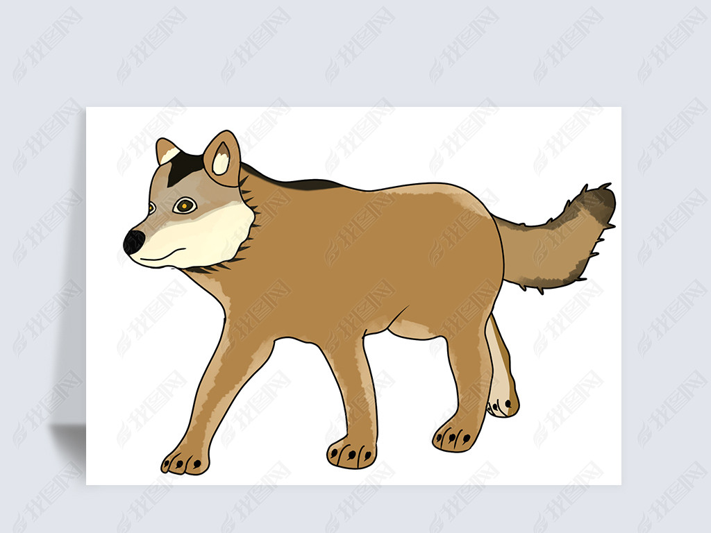 原创狼王梦母狼紫岚手绘的狼素材版权可商用