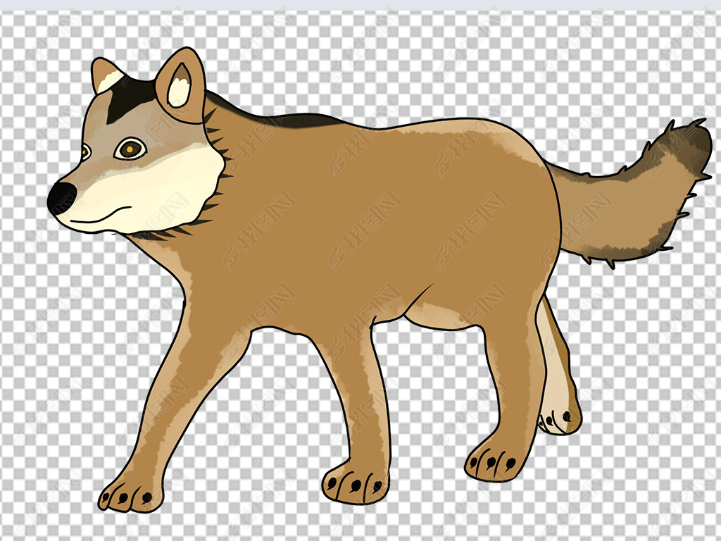 原创狼王梦母狼紫岚手绘的狼素材版权可商用