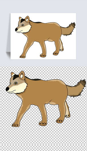 原创《狼王梦》母狼紫岚手绘的狼素材-版权可商用