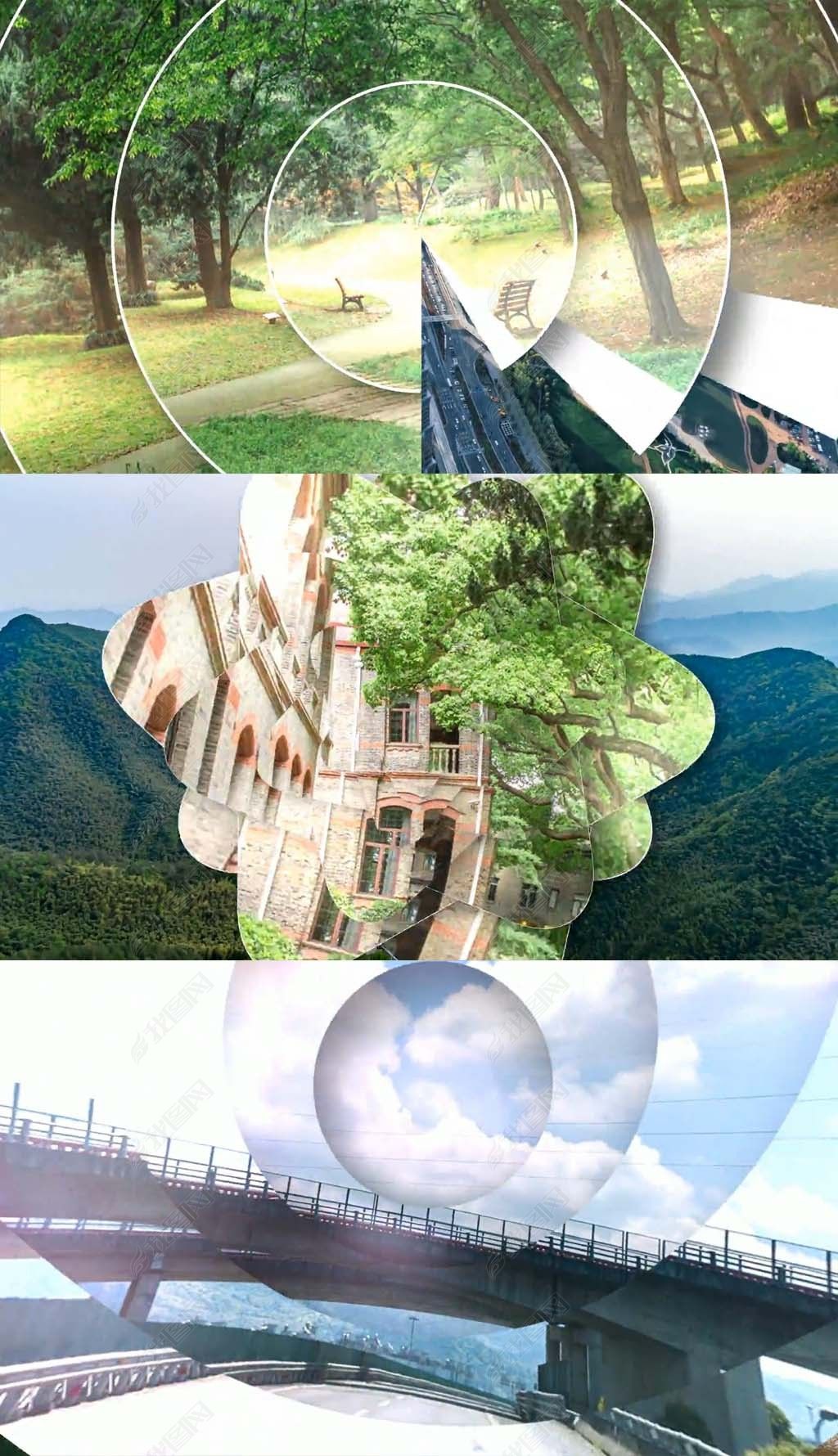 三十个无需插件炫酷图片转场效果AE模板