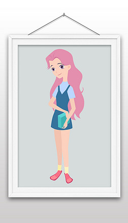 人物形象卡通插画mgai矢量图