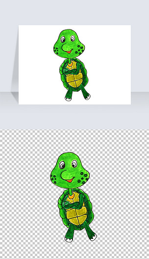 卡通手绘乌龟png