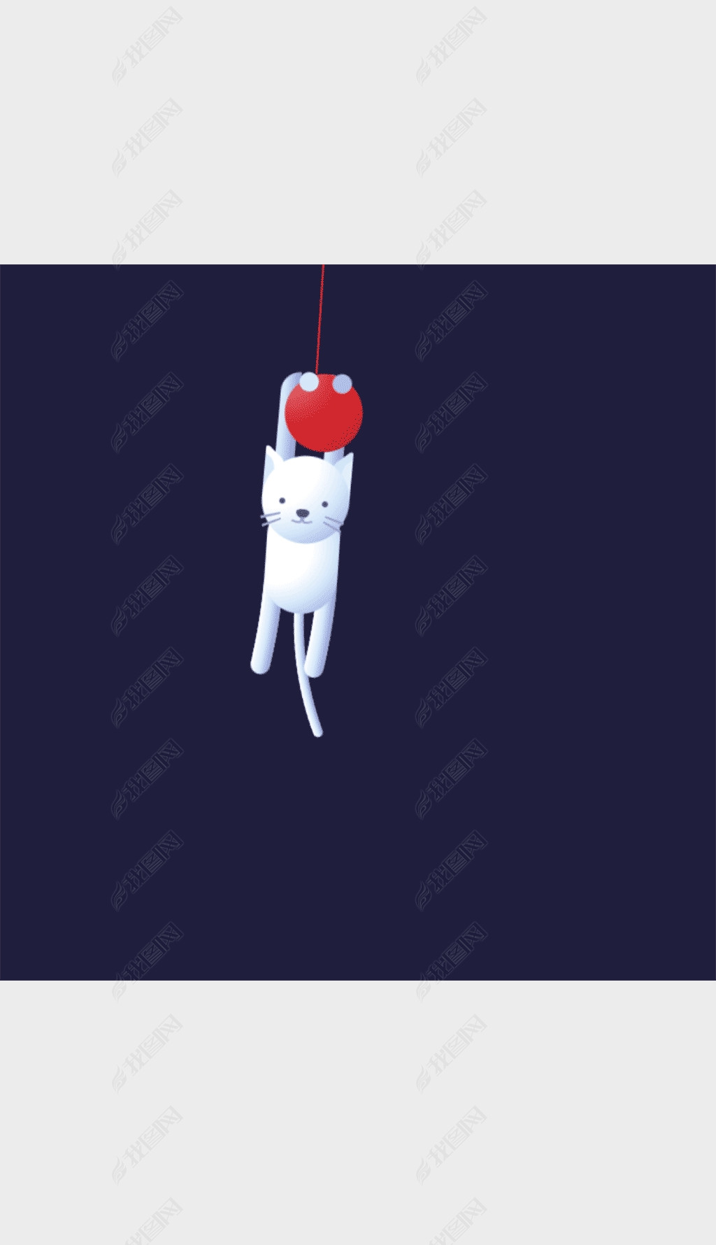 ŵСè--Cat Swinging on String