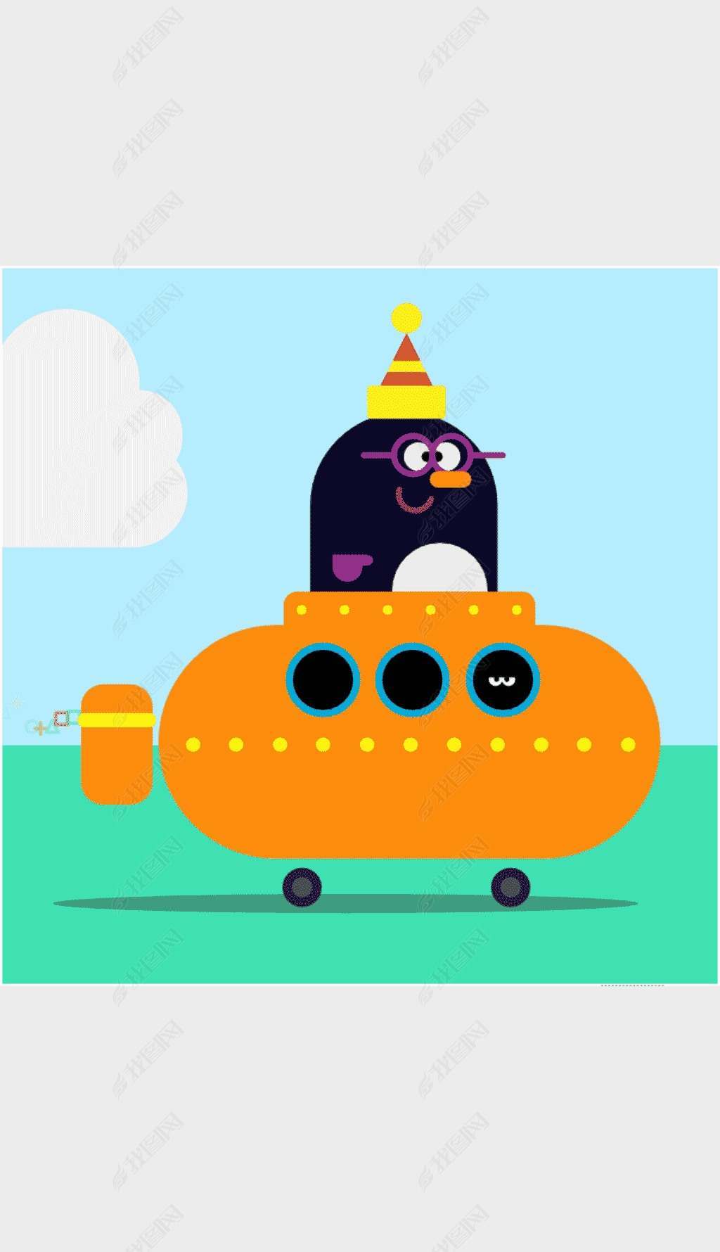 Ǳˮ-Hey Duggee Penguin in Submarine Car
