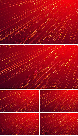 循环红底流星粒子幕背景