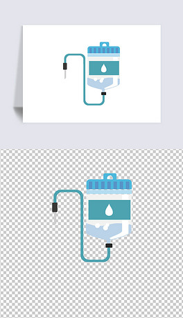 2020卡通医院吊针素材盐水吊瓶简笔画png透明免抠设计元素
