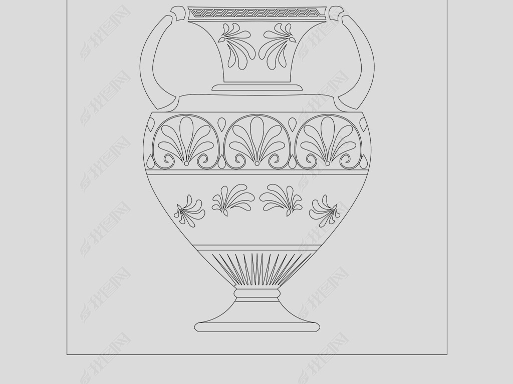 原创珐琅彩花瓶抽象现代景泰蓝玄关装饰画版权可商用