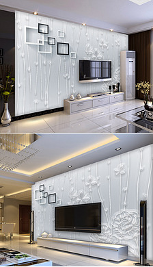 欧式花朵电视背景墙专题模板-欧式花朵电视背景墙图片素材下载-我图网