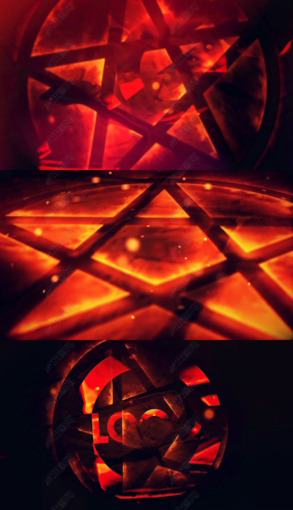 史诗燃烧火焰五角星震撼标志片头pr模板