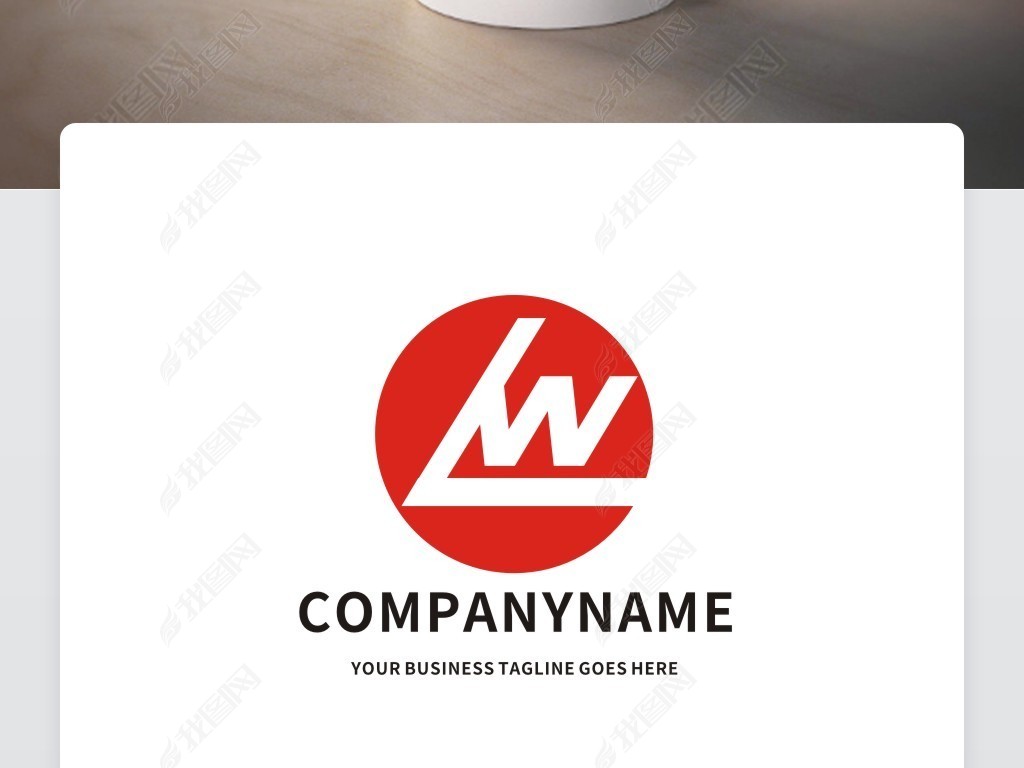 圆形字母lw标志设计模板下载-编号23171740-电子行业logo-我图网