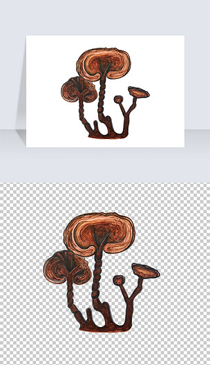 卡通灵芝png