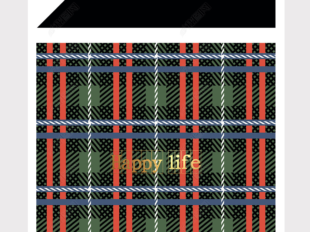 英伦风复古红绿条纹手机壳图案设计