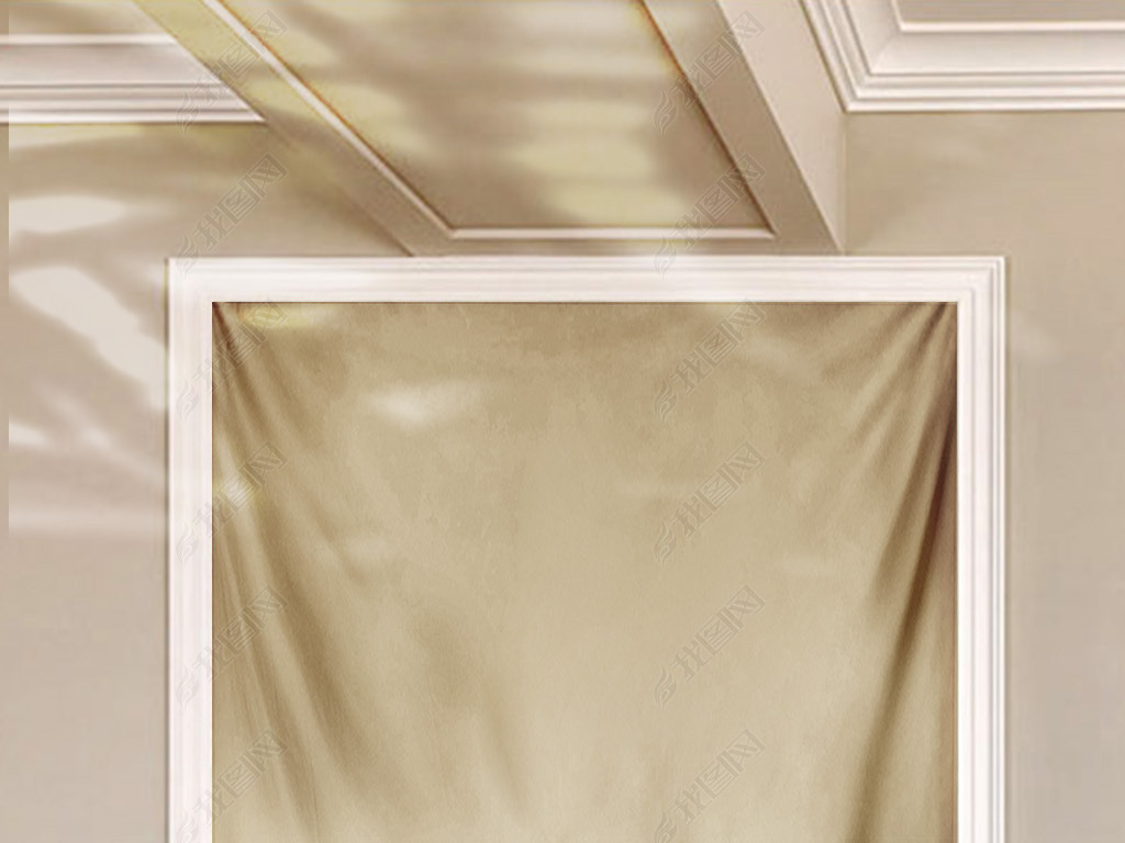 奢华门帘隔断帘卧室厨房遮挡布帘样机贴图