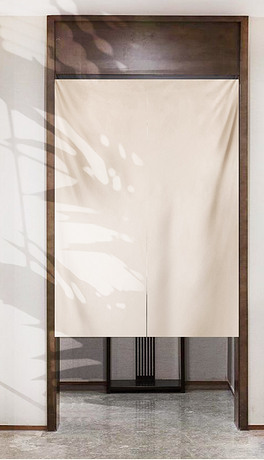 北欧清新布艺门帘隔断帘卧室厨房遮挡布帘样机贴图简约布艺门帘隔断帘