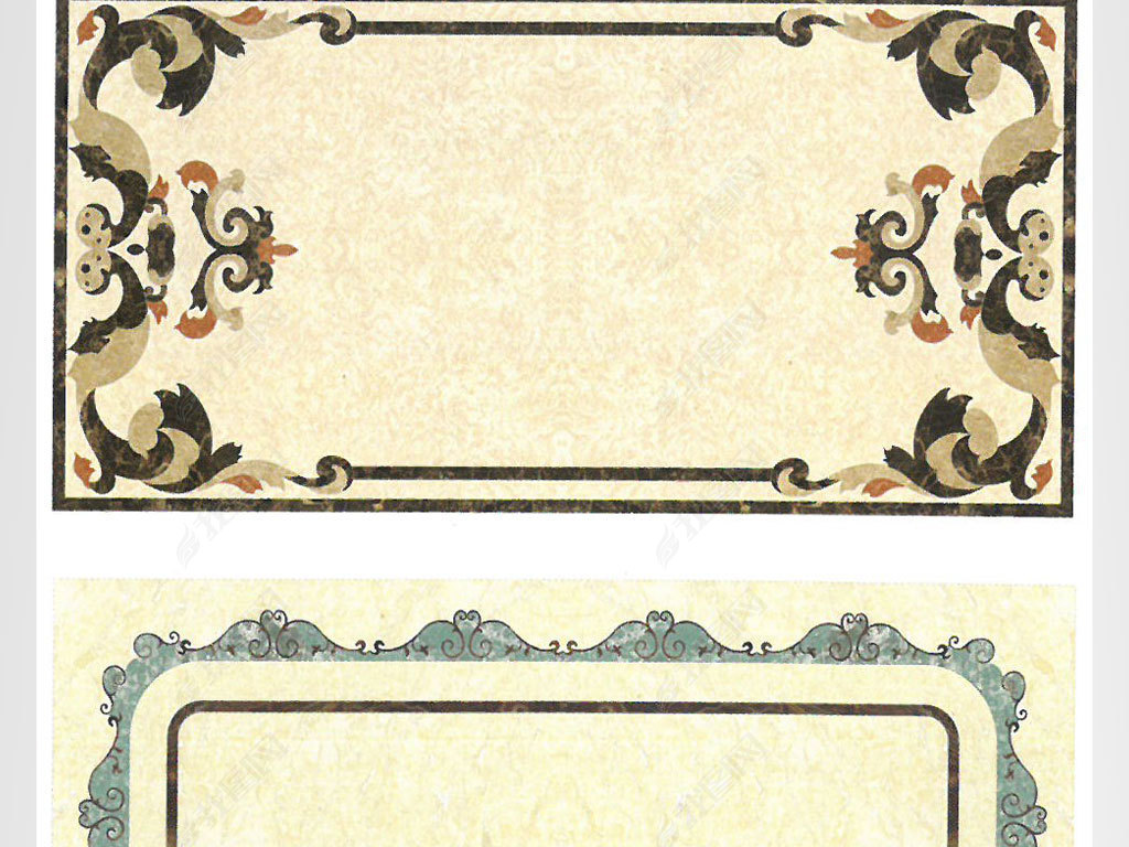 过道门头石拼花大理石水刀图案CAD图库