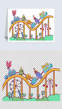 手绘游乐场专题模板-手绘游乐场图片素材下载-我图网