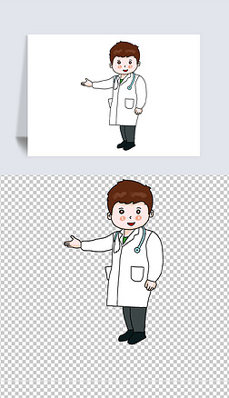 医生护士可爱男医生天使手绘可医院男医生